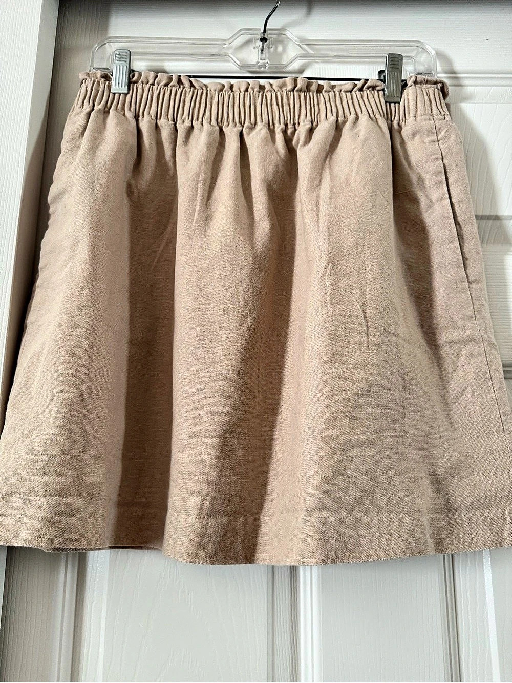 J.Crew Linen-cotton  mini skirt Beige Size 8